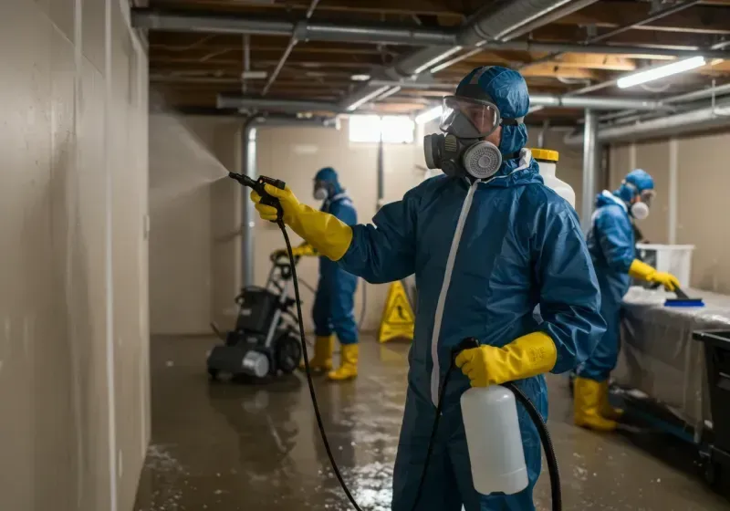 Basement Sanitization and Antimicrobial Treatment process in Ranchettes, WY